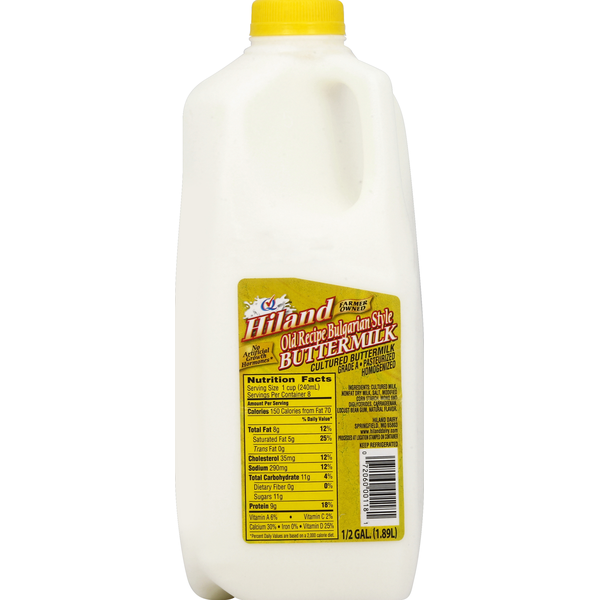 Milk Hiland Dairy Buttermilk, Cultured, Old Recipe Bulgarian Style hero