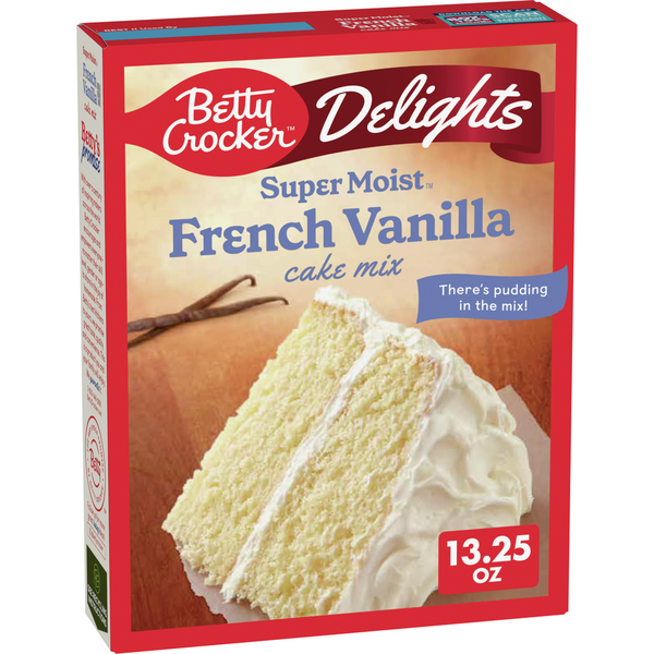 Betty Crocker Delights Super Moist French Vanilla Flavored Cake Mix hero