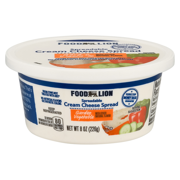 Other Creams, Cheeses & Dips Food Lion Spreadable Garden Vegetable Cream Cheese Spread hero