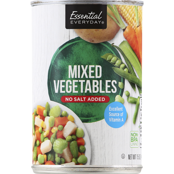 Canned & Jarred Vegetables Essential Everyday Mixed Vegetables, No Salt Added hero