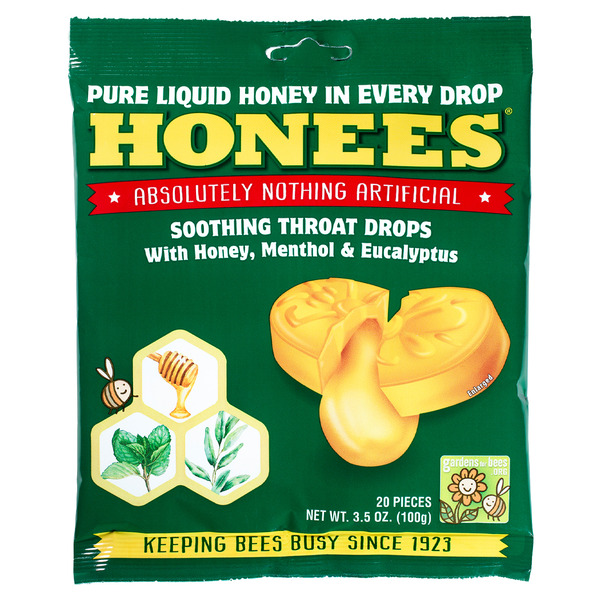 Cold, Flu & Allergy Honees Honey Menthol Eucalyptus Drops hero