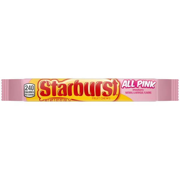 Candy & Chocolate STARBURST All Pink Fruit Chews Chewy Candy Full Size hero