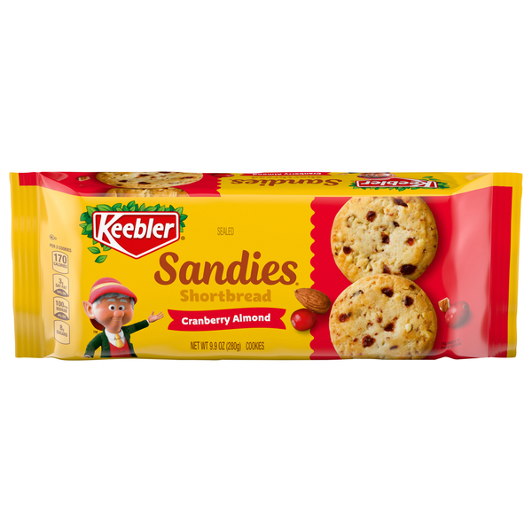 Packaged Cookies Keebler Cookies, Cranberry Almond, Shortbread hero