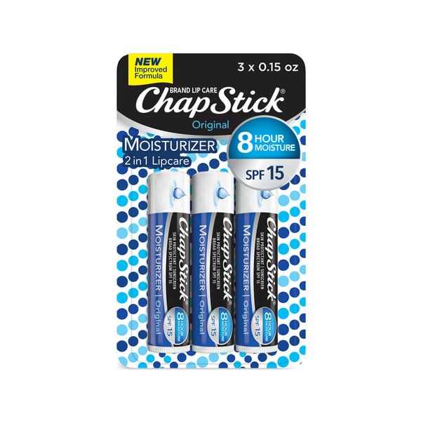 First Aid ChapStick Moisturizer Original Lip Balm Tube hero