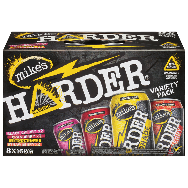 Beers & Coolers mike’s HARDER Purple Grape, Blood Orange, Lemonade & Strawberry Variety Pack hero