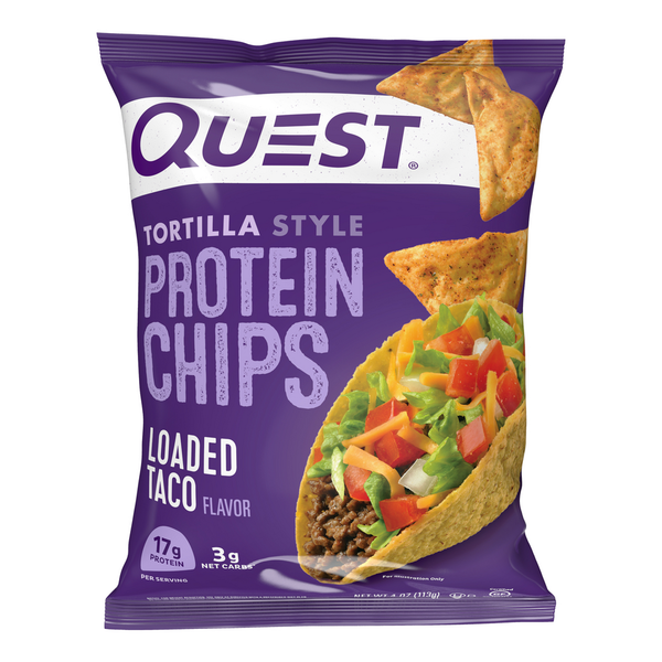 Chips & Pretzels Quest Tortilla Style Protein Chips, Loaded Taco, Low Carb hero