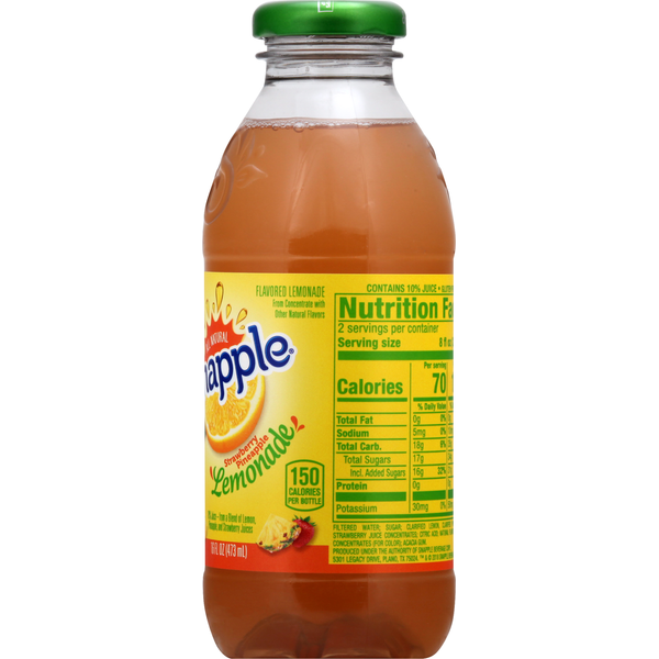 Juice & Nectars Snapple Strawberry Pineapple Lemonade hero