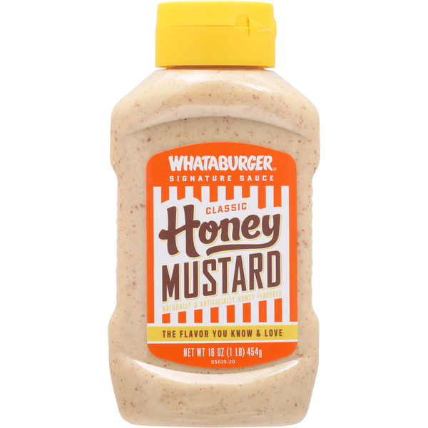 Condiments Whataburger Signature Sauce, Honey Mustard, Classic hero