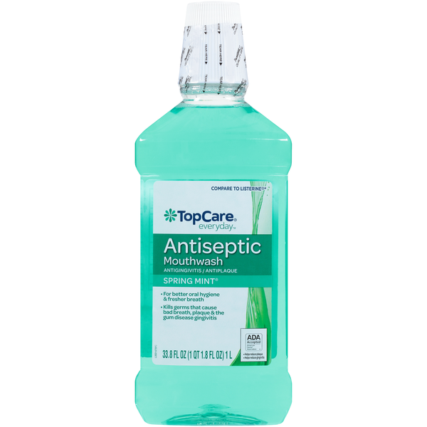 Oral Hygiene TopCare Antiseptic Mouthwash Antigingivitis / Antiplaque, Spring Mint hero