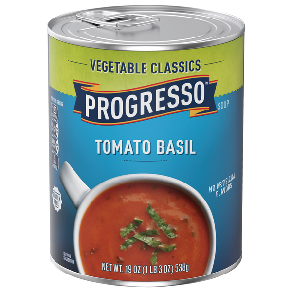 Soup, Broth & Bouillon Progresso Soup, Vegetable Classics, Tomato Basil hero