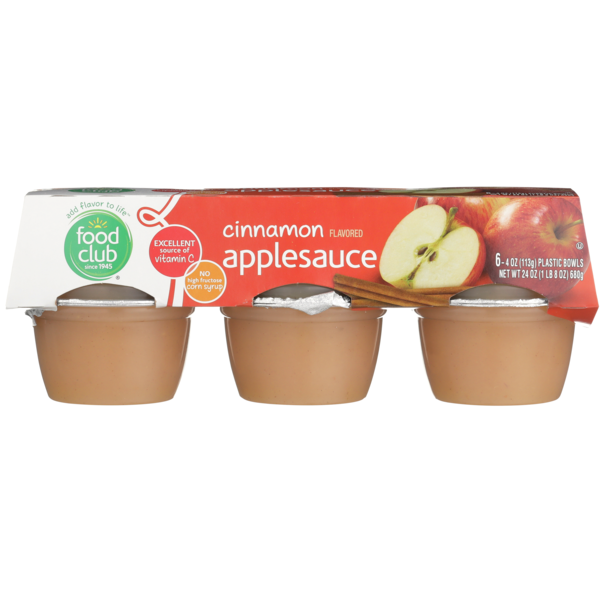 Canned Fruit & Applesauce Food Club Cinnamon Flavored Applesauce hero