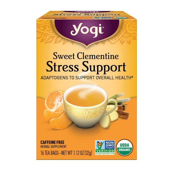 Tea Yogi Tea Herbal Tea, Sweet Clementine Stress Support Tea, Caffeine Free hero