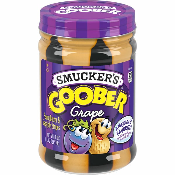 Spreads Smucker's Goober Grape Peanut Butter & Jelly Stripes hero