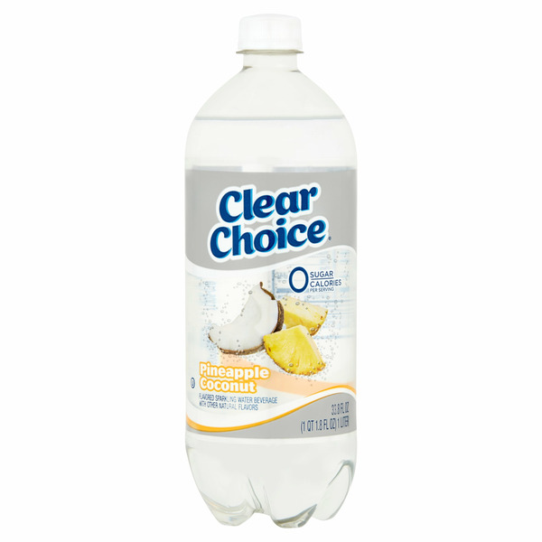 Water, Seltzer & Sparkling Water Clear Choice Ice Pineapple Coconut Flavored Sparkling Water Beverage hero