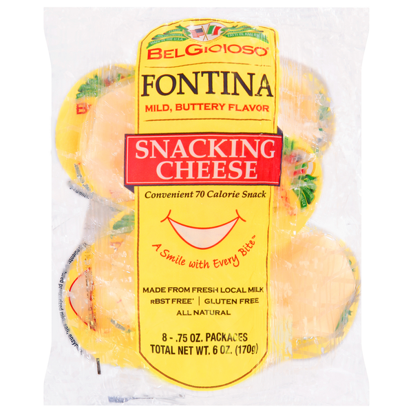 Specialty Cheeses BelGioioso Fontina Cheese Snack Pack, Bag hero