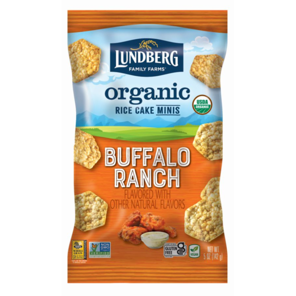 Cookies & Cakes Lundberg Family Farms Organic Rice Cake Minis, Buffalo Ranch hero