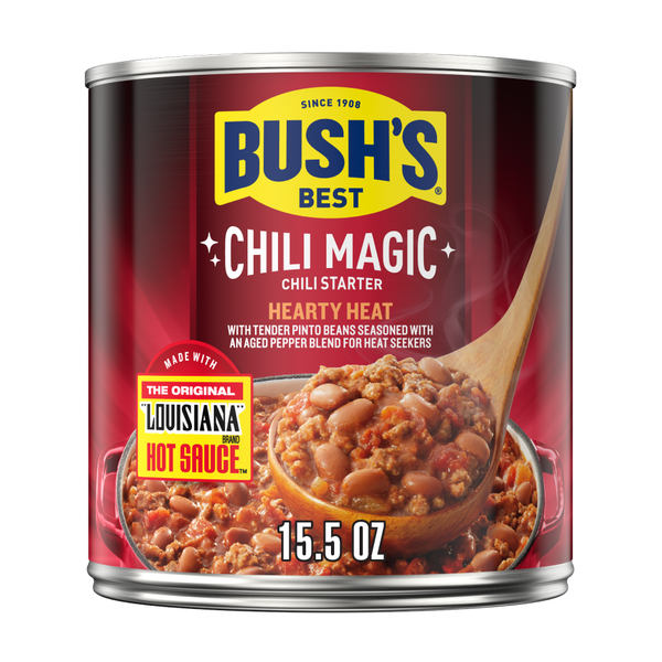 Canned Meals & Beans Bush's Best Bush’s Hearty Heat Chili Magic Chili Starter hero