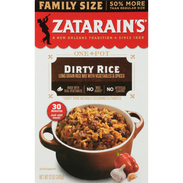 Instant Foods Zatarain's Family Size Dirty Rice Mix hero