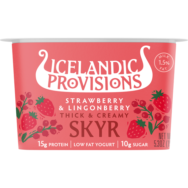 Yogurt Icelandic Provisions Strawberry Lingonberry Skyr hero