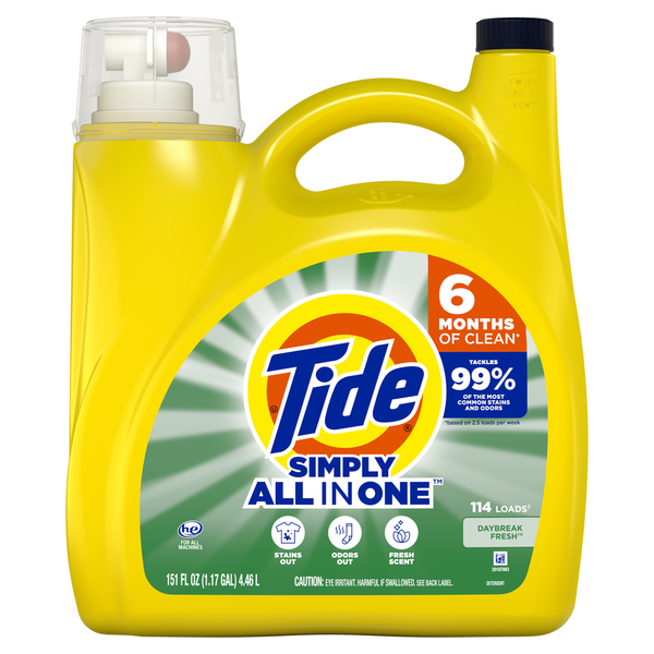 Laundry Tide Simply Liquid Laundry Detergent, Daybreak Fresh hero