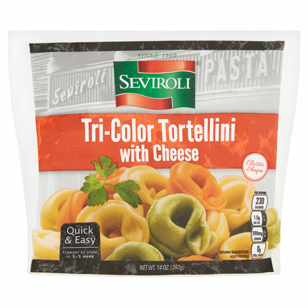 Frozen Meals Seviroli Tortellini, Tri-Color, Three Cheese hero