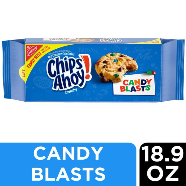 Chips & Pretzels Chips Ahoy! Candy Blasts Chocolate Chip Cookies, Family Size hero