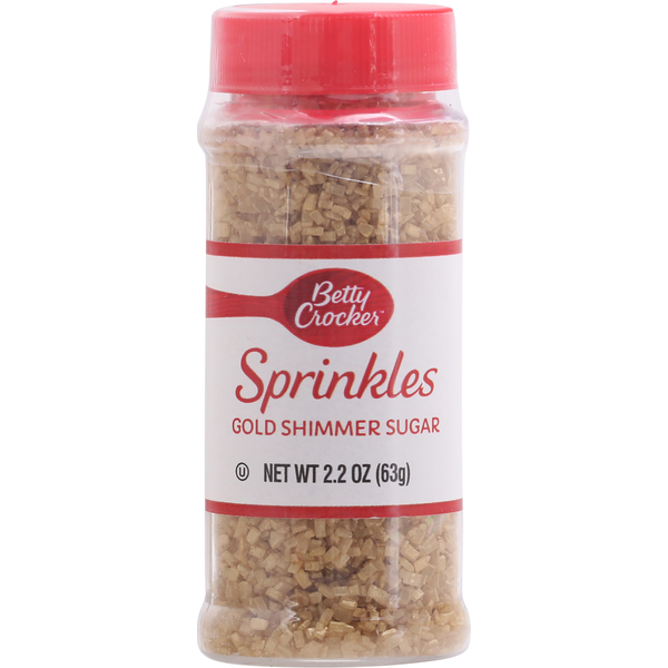 Baking Supplies & Decor Betty Crocker Sprinkles, Gold Shimmer Sugar hero