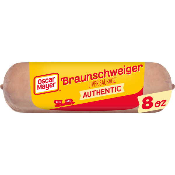 Hot Dogs, Bacon & Sausage Oscar Mayer Authentic Liver Sausage Braunschweiger hero