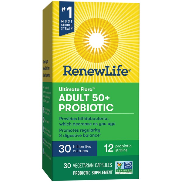 Probiotics Renew Life Adult 50+ Probiotic Supplement, 30 Billion CFU, Vegetarian hero