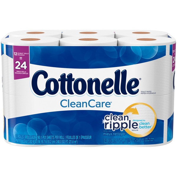 Paper Goods Cottonelle CleanCare Double Roll Toilet Paper hero