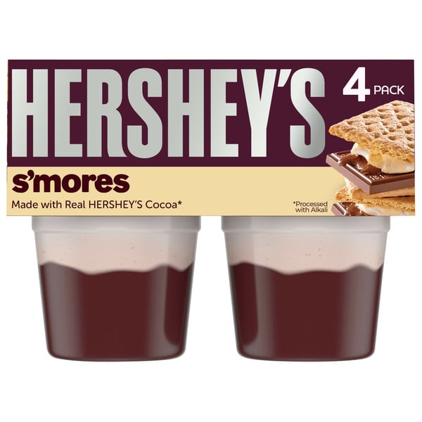 Refrigerated Pudding & Desserts Hershey's S'mores Ready-to-Eat Pudding Snack with Milk & Real Cocoa hero