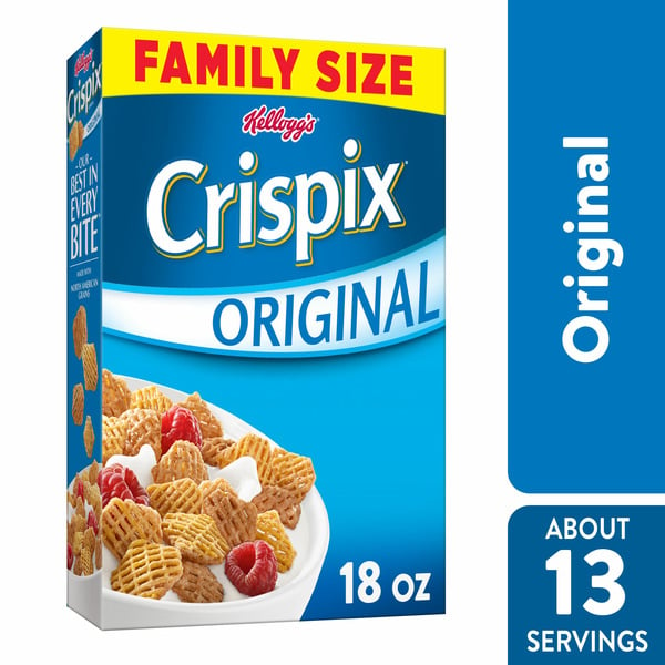 Cereal Crispix Cold Breakfast Cereal, 8 Vitamins and Minerals, Try in Snack Mix, Original hero