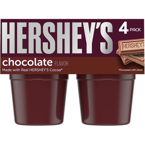 Refrigerated Pudding & Desserts Hershey's Chocolate Ready-to-Eat Pudding Snack with Milk & Real Cocoa hero