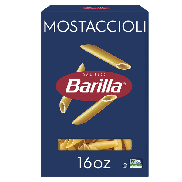 Dry Pasta Barilla Mostaccioli - Non-GMO Pasta Made with Durum Wheat Semolina & Kosher Certified hero