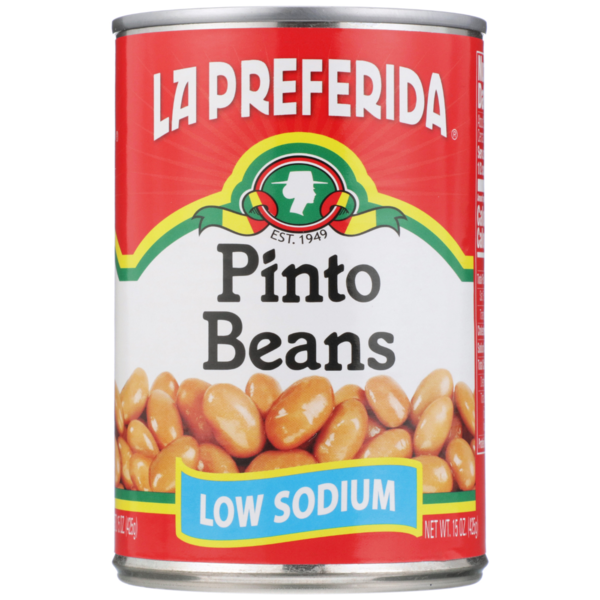 Latino Foods La Preferida Low Sodium Pinto Beans, Frijoles Pintos Bajo en Sodio hero