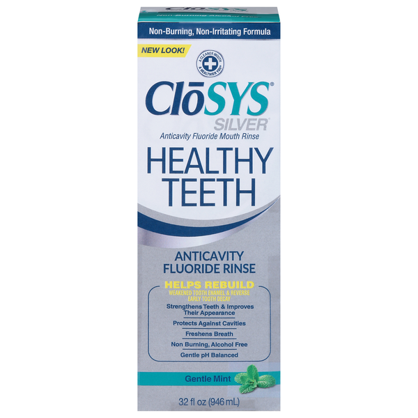 Oral Hygiene Closys Anticavity Fluoride Rinse, Gentle Mint, Healthy Teeth hero