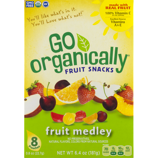 Fruit & Vegetable Snacks Go Oganically Go Organically Fruit Snacks Fruit Medley hero