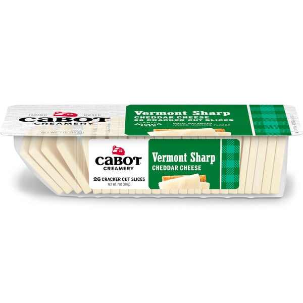 Specialty Cheeses Cabot Sharp Cheddar Cheese Cracker Cuts hero