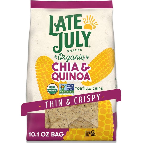 Late July Multigrain Thin and Crispy Organic Tortilla Chips with Chia and Quinoa hero