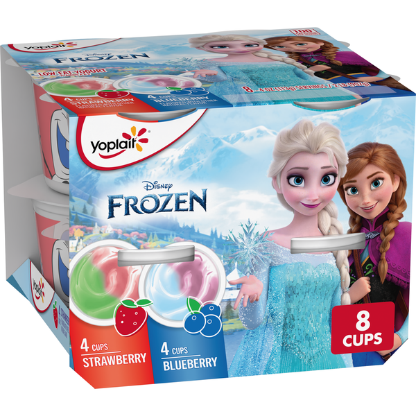 Yogurt Yoplait Disney Frozen Low Fat Kids Yogurt Cup Variety Pack hero