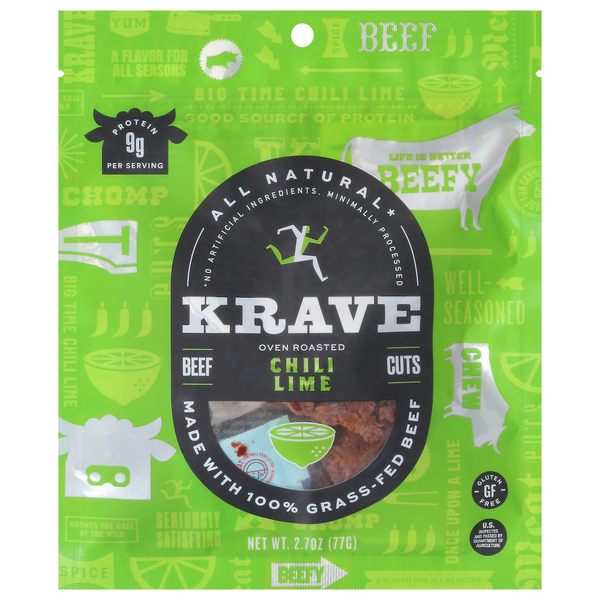 Popcorn & Jerky KRAVE Beef Jerky Chili Lime hero