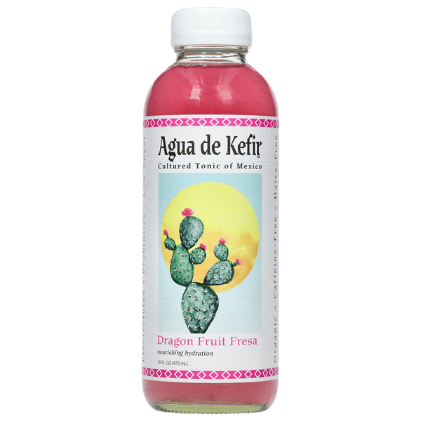 Refrigerated GT's Living Foods Cultured Tonic, Dragon Fruit Fresa hero