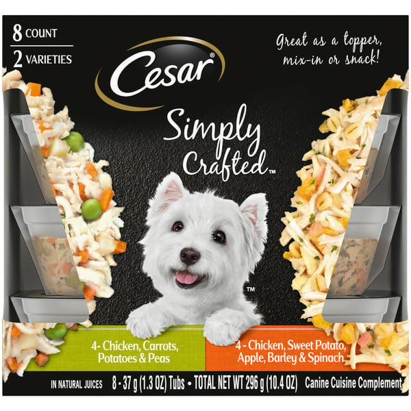 Dog Food & Care Cesar Simply Crafted Soft Wet Dog Food Meal Topper Variety Pack hero