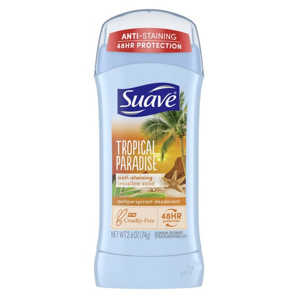 Deodorant Suave Antiperspirant Stick Tropical Paradise hero