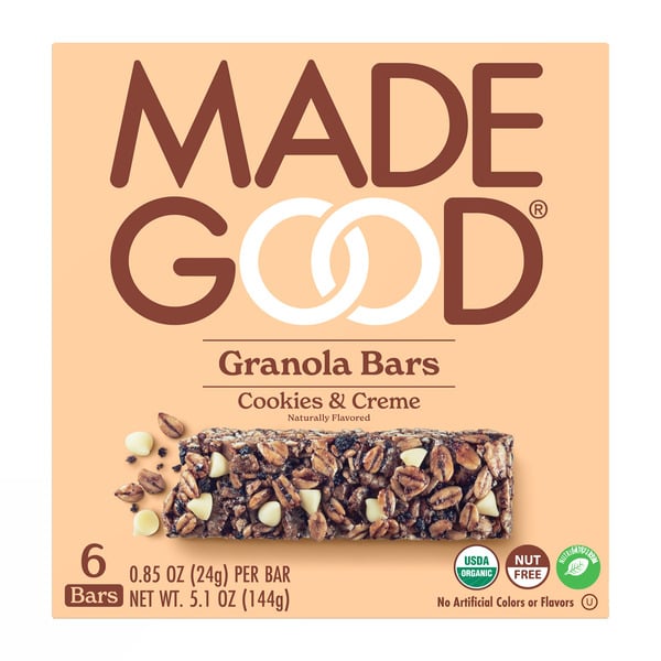 Energy & Granola Bars MadeGood Cookies & Crème Granola Bars hero