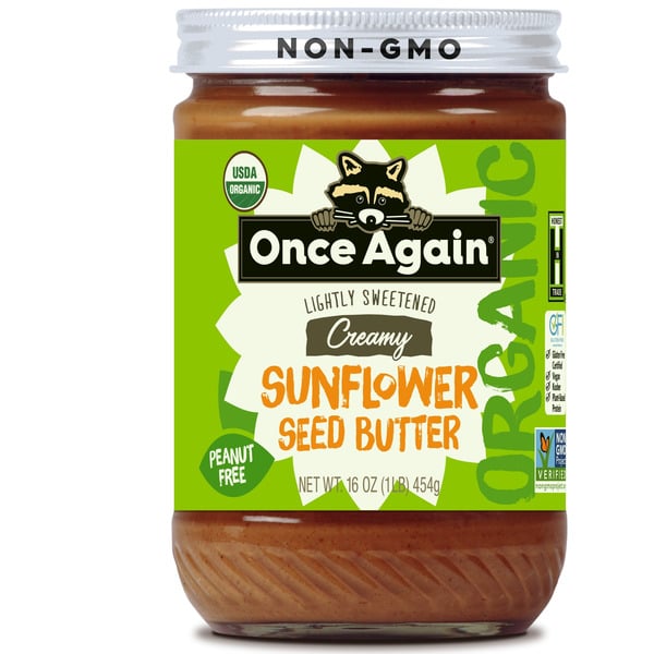 Spreads Once Again Nut Butter Lightly Sweetened Creamy Sunflower Seed Butter hero