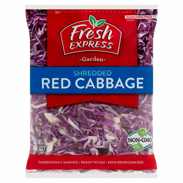 Packaged Vegetables & Fruits Fresh Express Shredded Red Cabbage hero