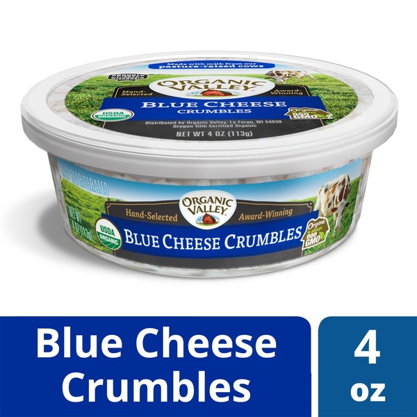 Packaged Cheese Organic Valley Organic Blue Cheese Crumbles hero