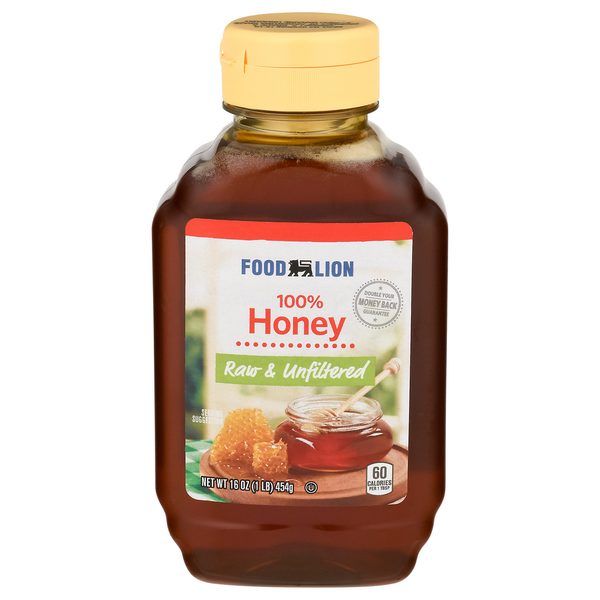 Honeys, Syrups & Nectars Food Lion 100% Honey, Raw & Unfiltered hero