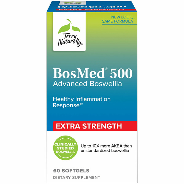 Bone & Joint Health TERRY NATURALLY Extra Strength Bosmed 500 Advanced Boswellia Healthy Inflammation Response Dietary Supplement Softgels hero